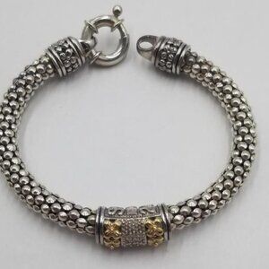 Gabrielle Bruni diamond 14k gold and sterling bracelet